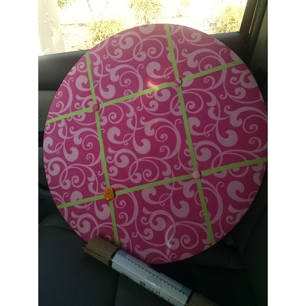 Handmade Pink Fabric Wedding/Birthday Message Board French Ribbon Memo Easel